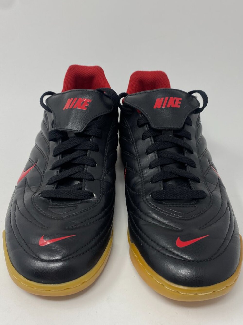2008 Nike Park II 2 IC Indoor Soccer Shoes Sneakers Mens 9 Black Red 316217-061